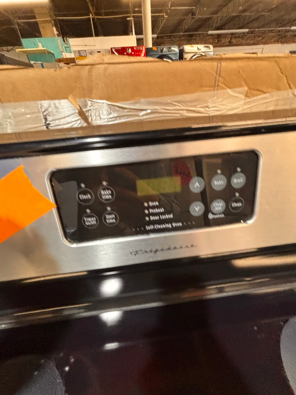 }} Frigidaire electric 220v glass top range bake Broil roast self clean oven stainless steel working 💯  with warranty ! 30" used-Refurbished #ESFT401B