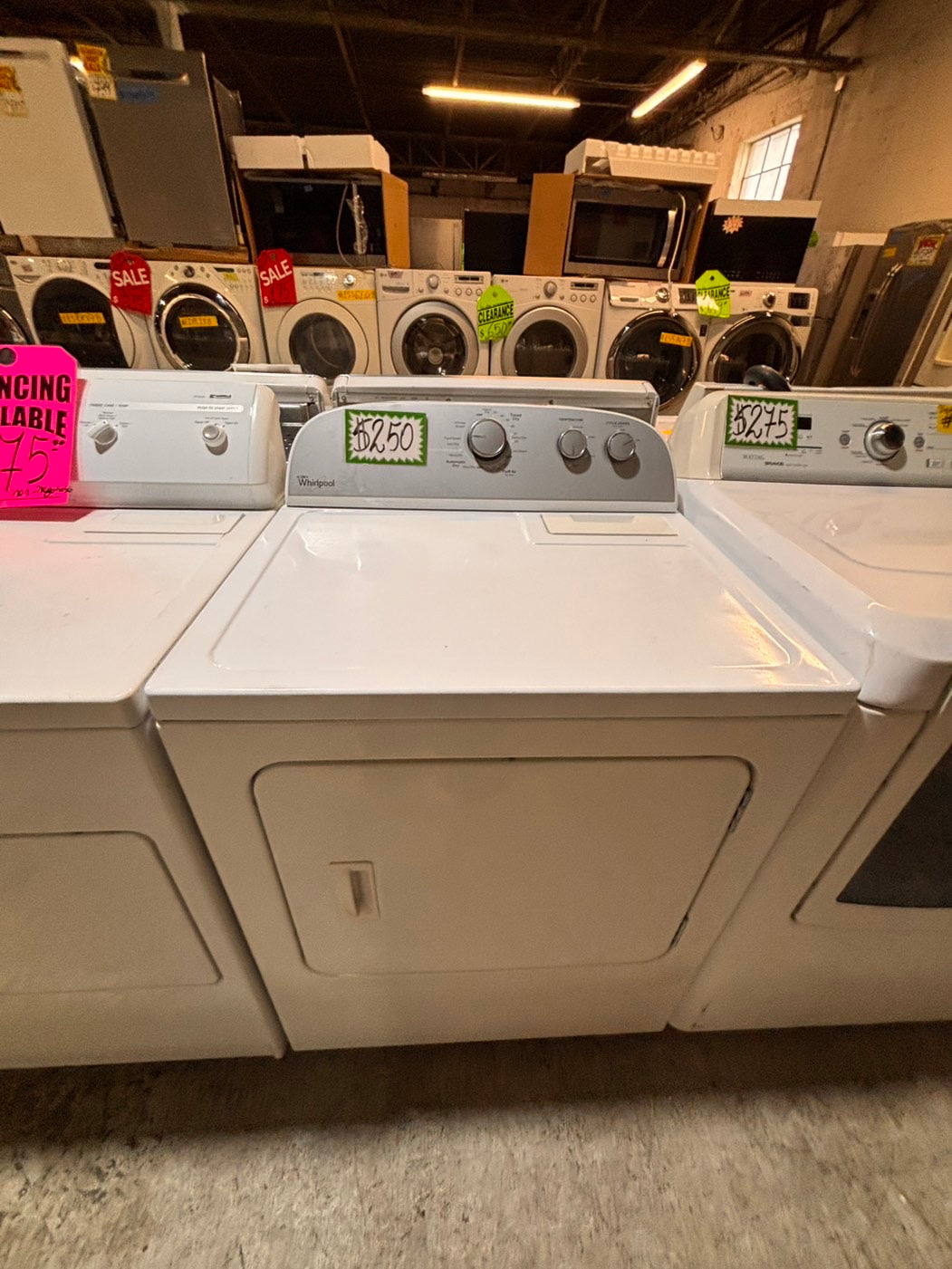 >*whirlpool side x side large capacity electric 220v dryer  in white 27” Refurbished #ED85S1B