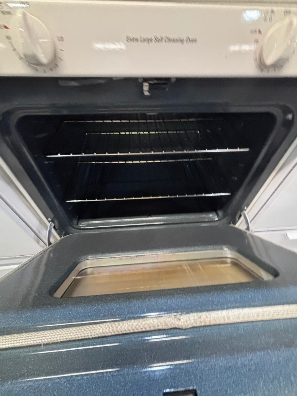 >*sale🔥GE off white  Gas range 4 burner bake broil Hi/Lo self clean used-Refurbished 30” #GG612B