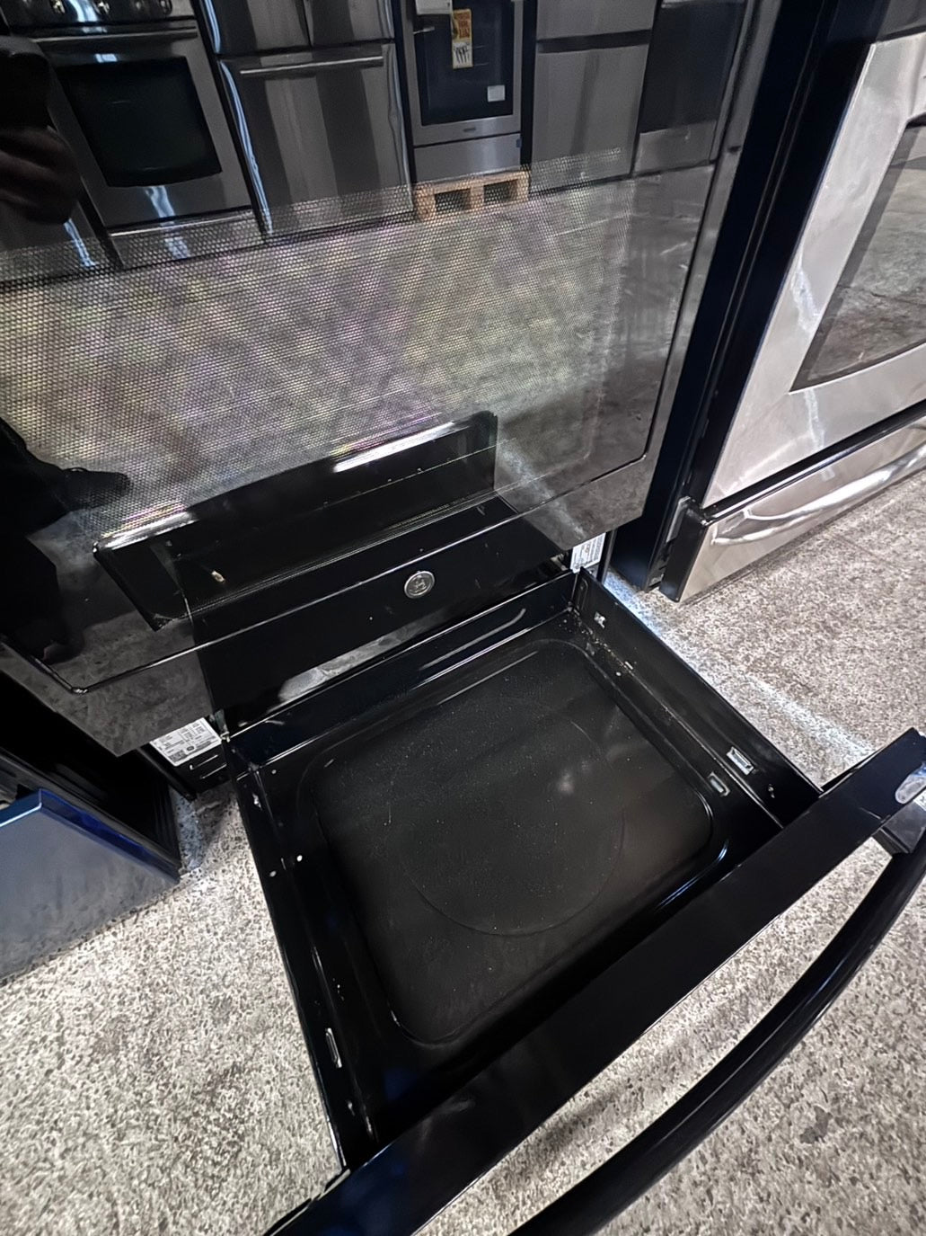 >*GE black 30” Gas range 5 burner slide in convection bake roast broil self clean used Refurbished" item #GRP5AB