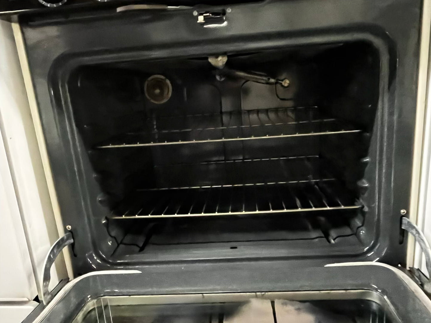 *🎄Holidays Sale 🎁 GE Gas range 4 burner bake broil self clean in black & off white used-Refurbished 30” #GR93713B