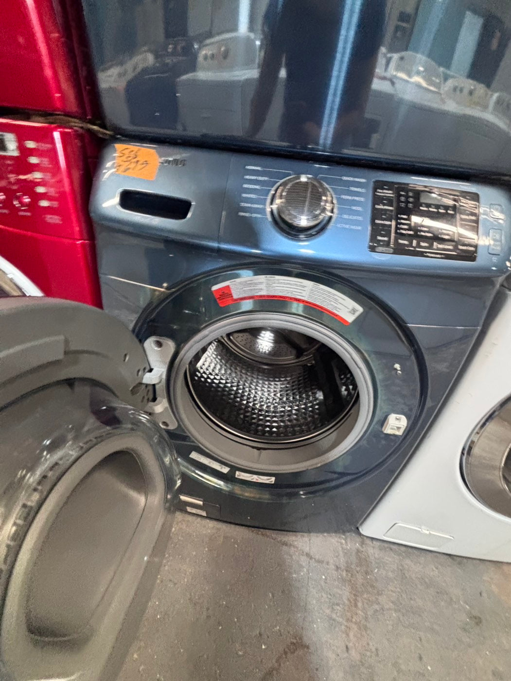 } special🎉samsung washer & dryer set electric 220v front load stackable or side by side - sensor dry in sky blue   #FLSK5SET