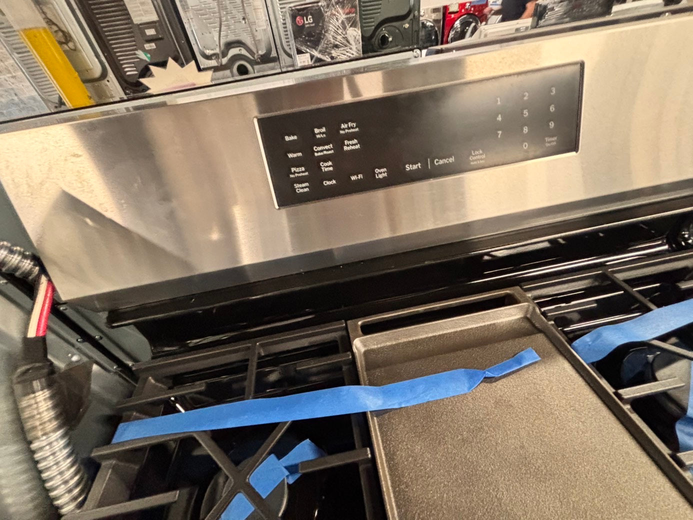 >new Scratch & Dent costumer return GE Air fry convection oven Gas Range 5 burner in Stainless Steel bake broil 30” #ERTTBB