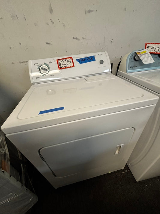 Whirlpool Top load flat back 25 depth electric 220v dryer side x side #DELF23L
