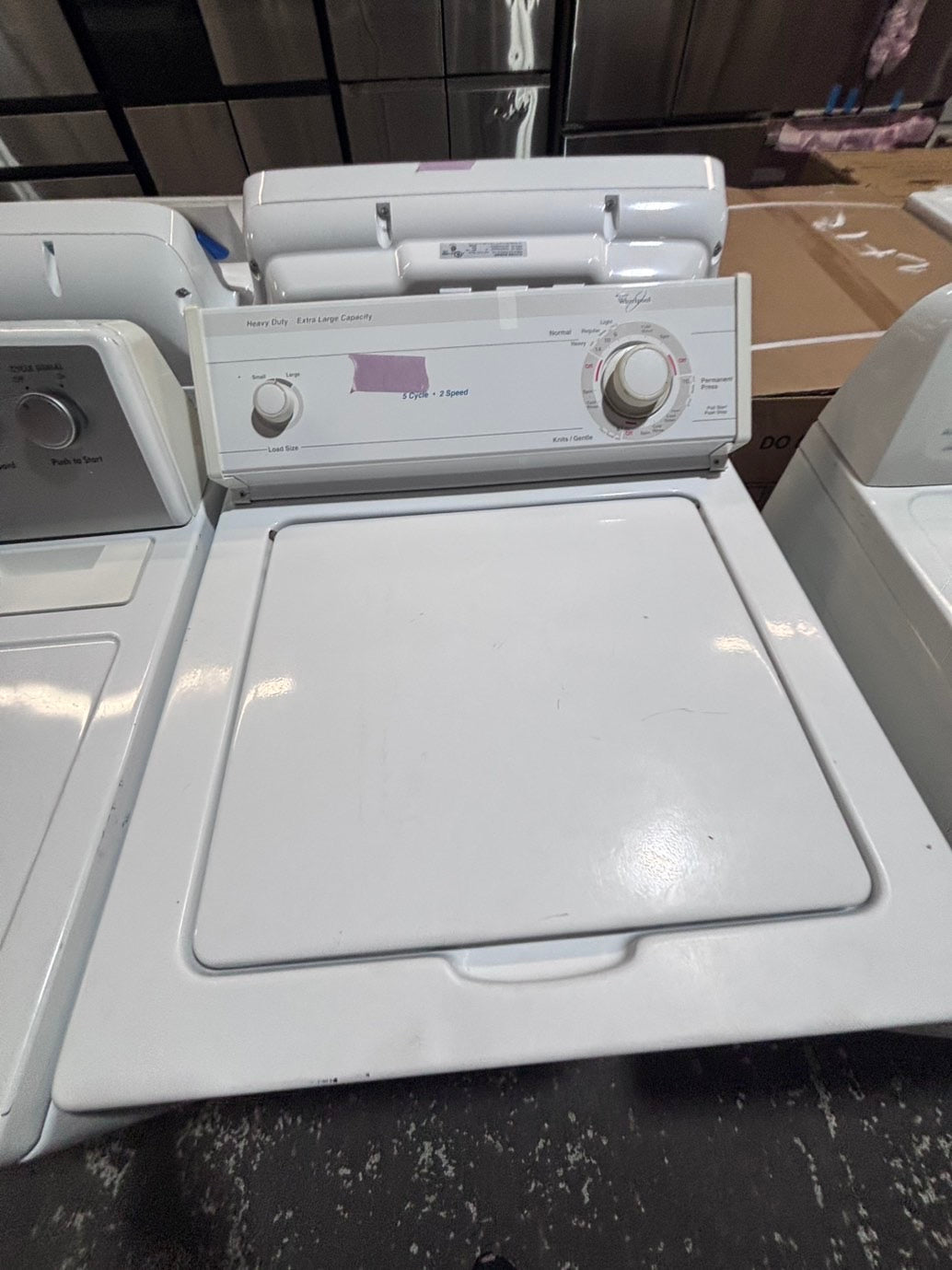 >*whirlpool Top load washing machine w agitator 24” in good condition,used-Refurbished #WZ17JKB