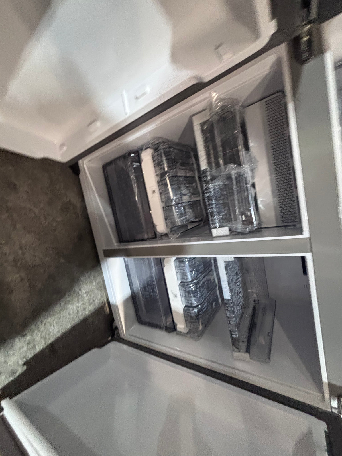 } New open box 📦 Samsung - 36 in. Wide Bespoke 23 Cu. Ft. 4-Door Flex French Door Counter Depth Refrigerator with Beverage Center - Stainless steel working 💯 with warranty #SCD23NB