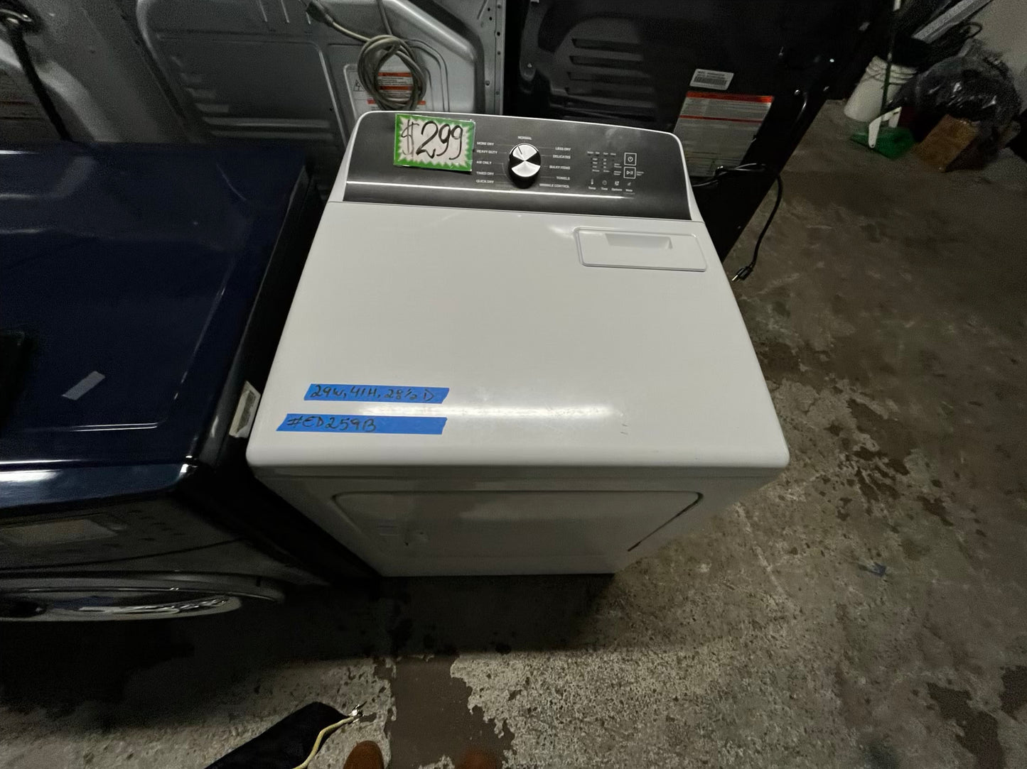 Whirlpool side x side extra large capacity electric 220v dryer   29” Refurbished #ED259B