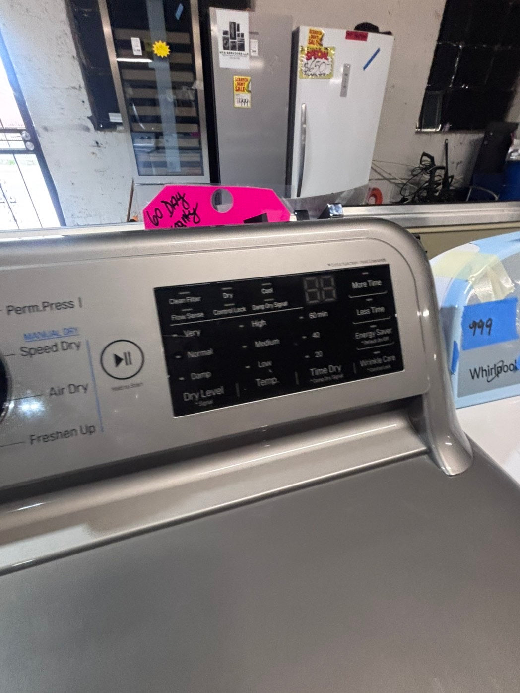 >> LG gray top top load washer large capacity & dryer set electric 220v side x side top load stainless steel drum gray color used-refurbished #WTL1TYB