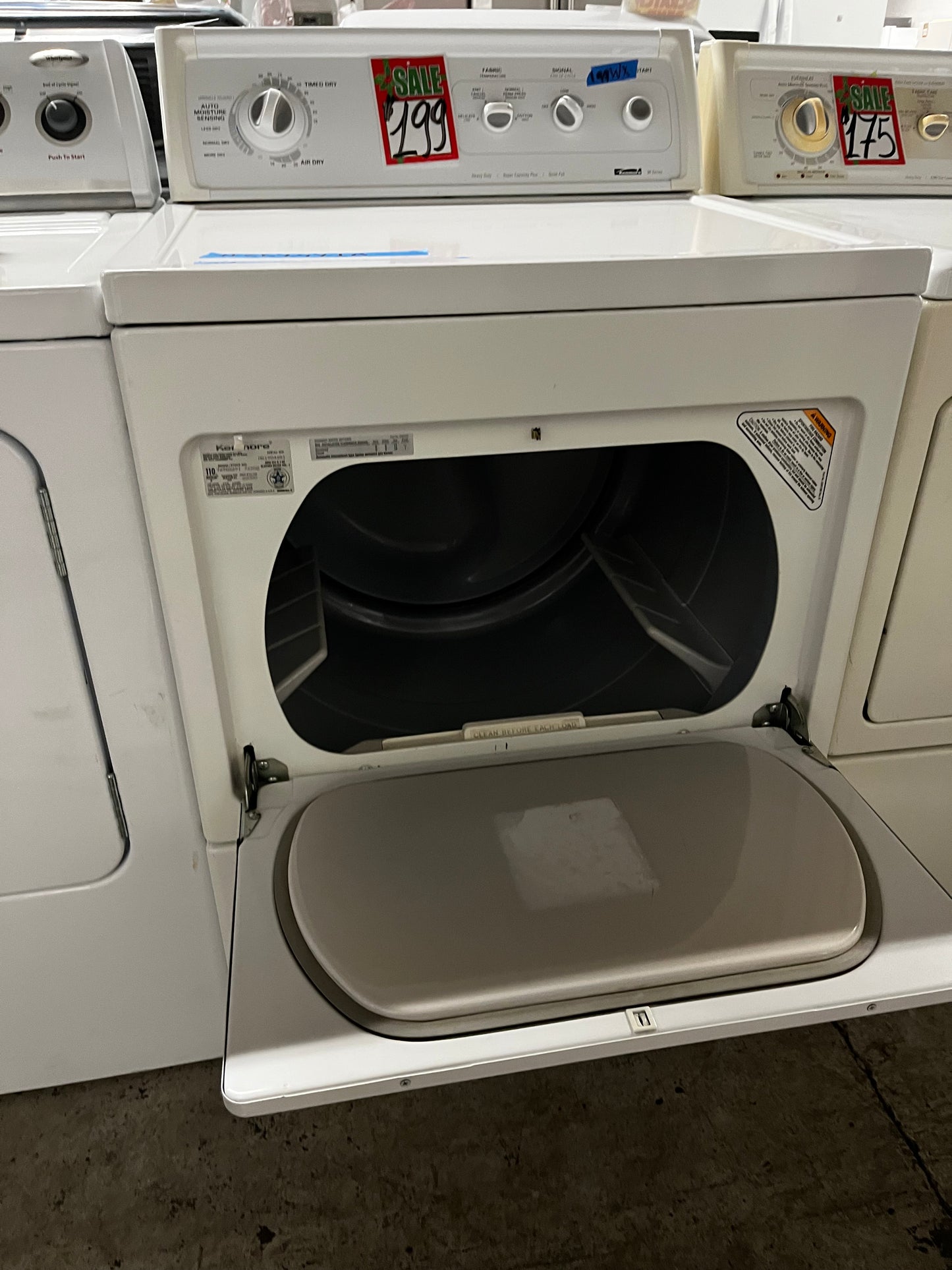 🎄Holiday Sale 🎁 Kenmore  side x side large capacity electric 220v dryer  in white 27” Refurbished #ED7971B