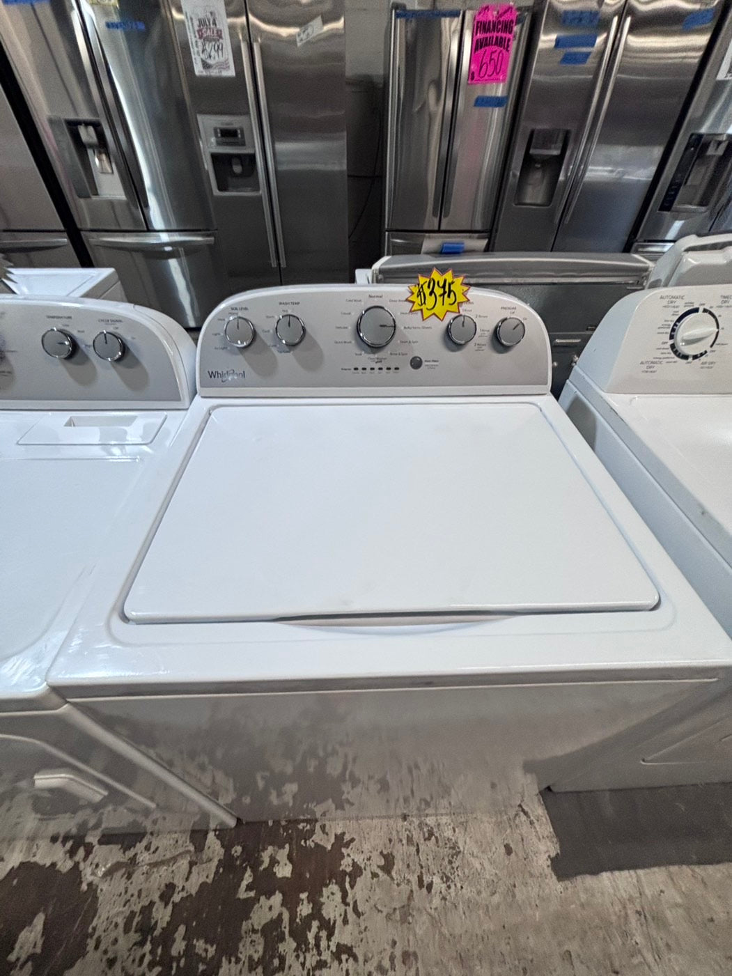 >*whirlpool Top load washing machine w agitator large capacity 27" in good condition,used-Refurbished #TWA336B