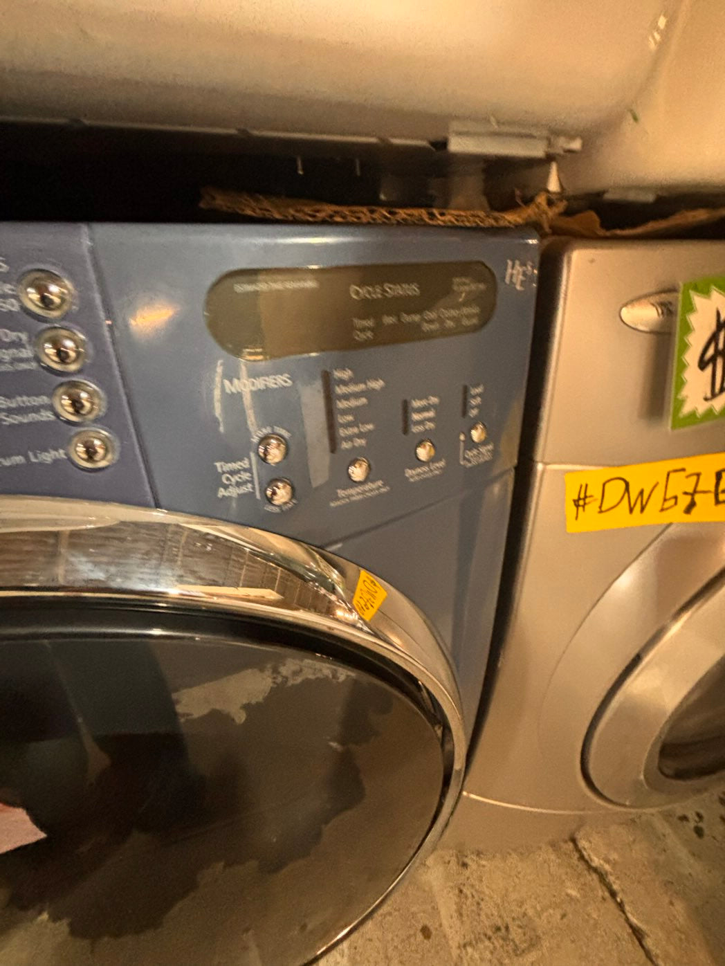 }}special Kenmore front load stackable GAS steam dryer sky blue color  27" working 💯 with warranty #GDX6FRB