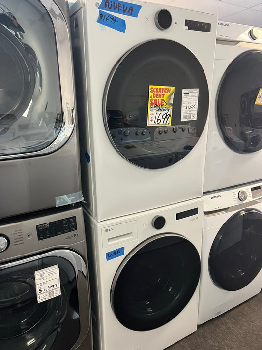- Open Box Scratch & Dent 4.5 cu. ft. Capacity Smart Front Load ENERGY STAR Washer with TurboWash® 360° Al & 7.4 cu. ft. Electric Dryer 220v Sensor Dry & TurboSteam™ 27" In #WD633CB