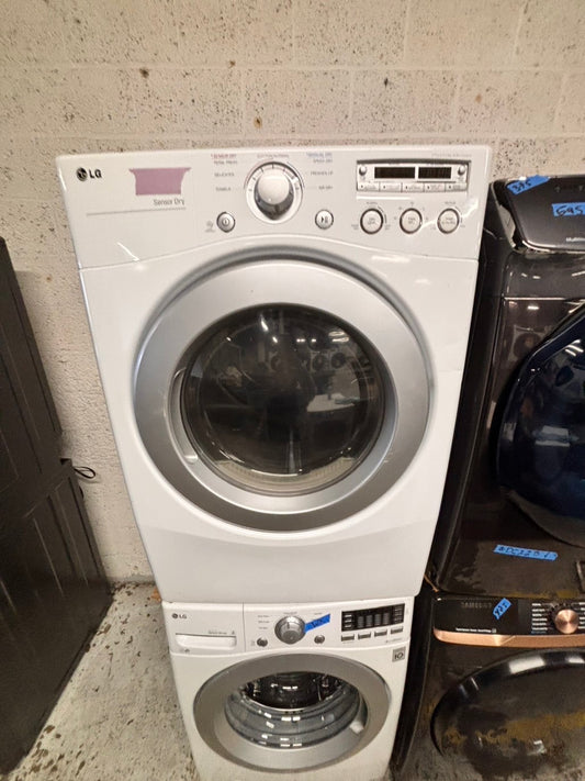 >on sale🔥Used-refurbished mix & match LG washer 4.5cu ft & electric dryer 7.2 cu ft large capacity set electric 220v front load stackable or side by side - sensor dry He in white   #WF7BSET