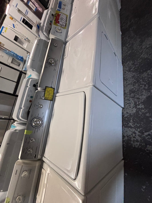 >Maytag electric washer w/agitator large capacity & dryer 220v set top load side by side #WD2Z8B