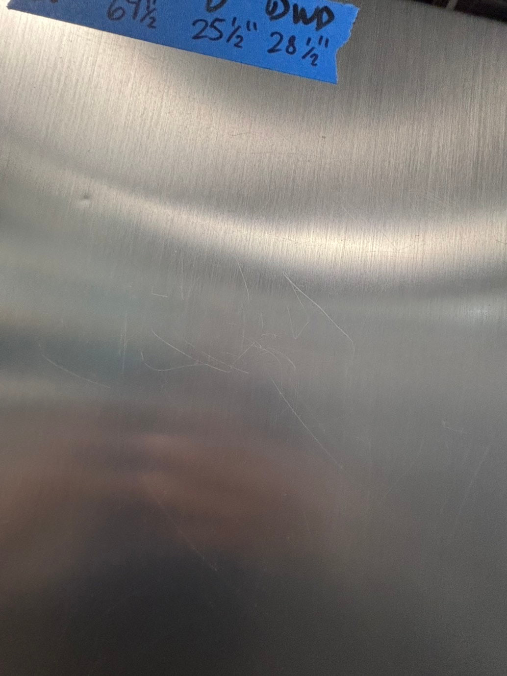 >*28”GE top freezer fridge with ice maker inside stainless steel  used-refurbished #FGBS3RB