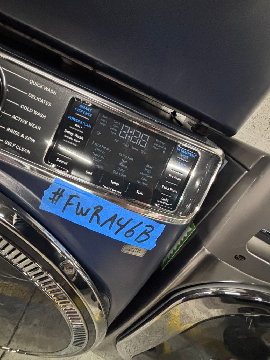 >*GE ENERGY STAR 4.8 Cu. Ft. Capacity Smart Front Load Washer with UltraFresh Vent System with OdorBlock and electric dryer set ,28” stackable or side by side  used-refurbished  #FWRA46BSET