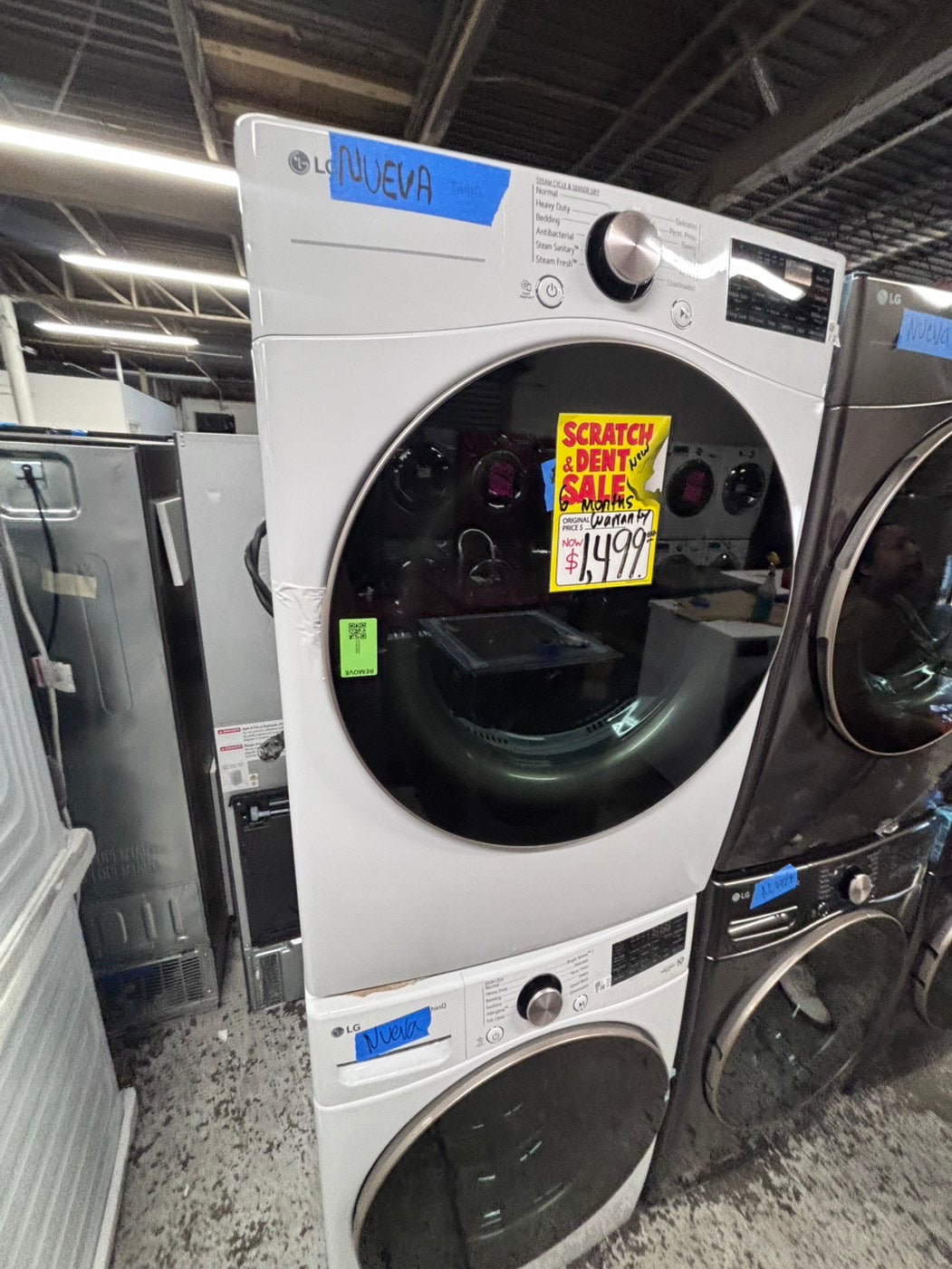>>Open Box 📦 Scratch & Dent 4.5 cu. ft. Ultra Large Capacity Front Load Washer - White
 & 7.4 cu. ft. Large Capacity Front Load Electric Dryer - White Set / stock number #WD787CB