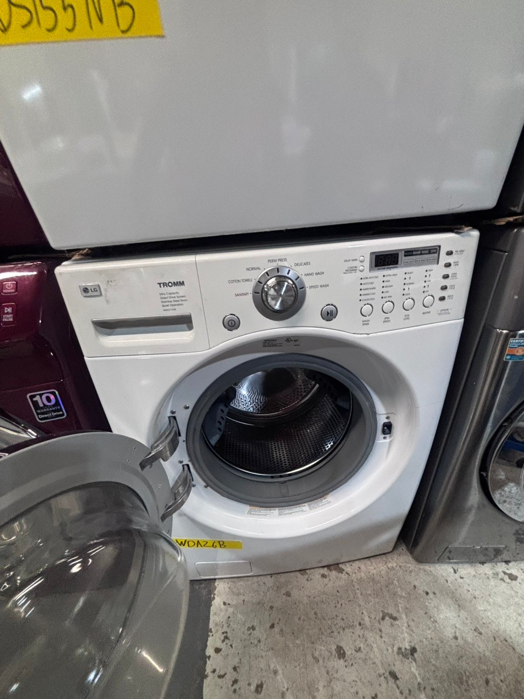 >*early July 4th special 🇺🇸LG washer & dryer set electric 220v front load stackable or side by side - sensor dry in white color #LG62BSET