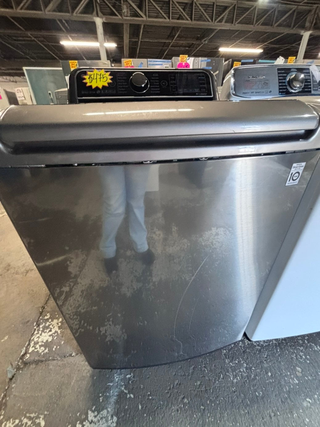 >>LG gray Large capacity Black  Top load washer Drum stainless steel refurbished #SWLR59B