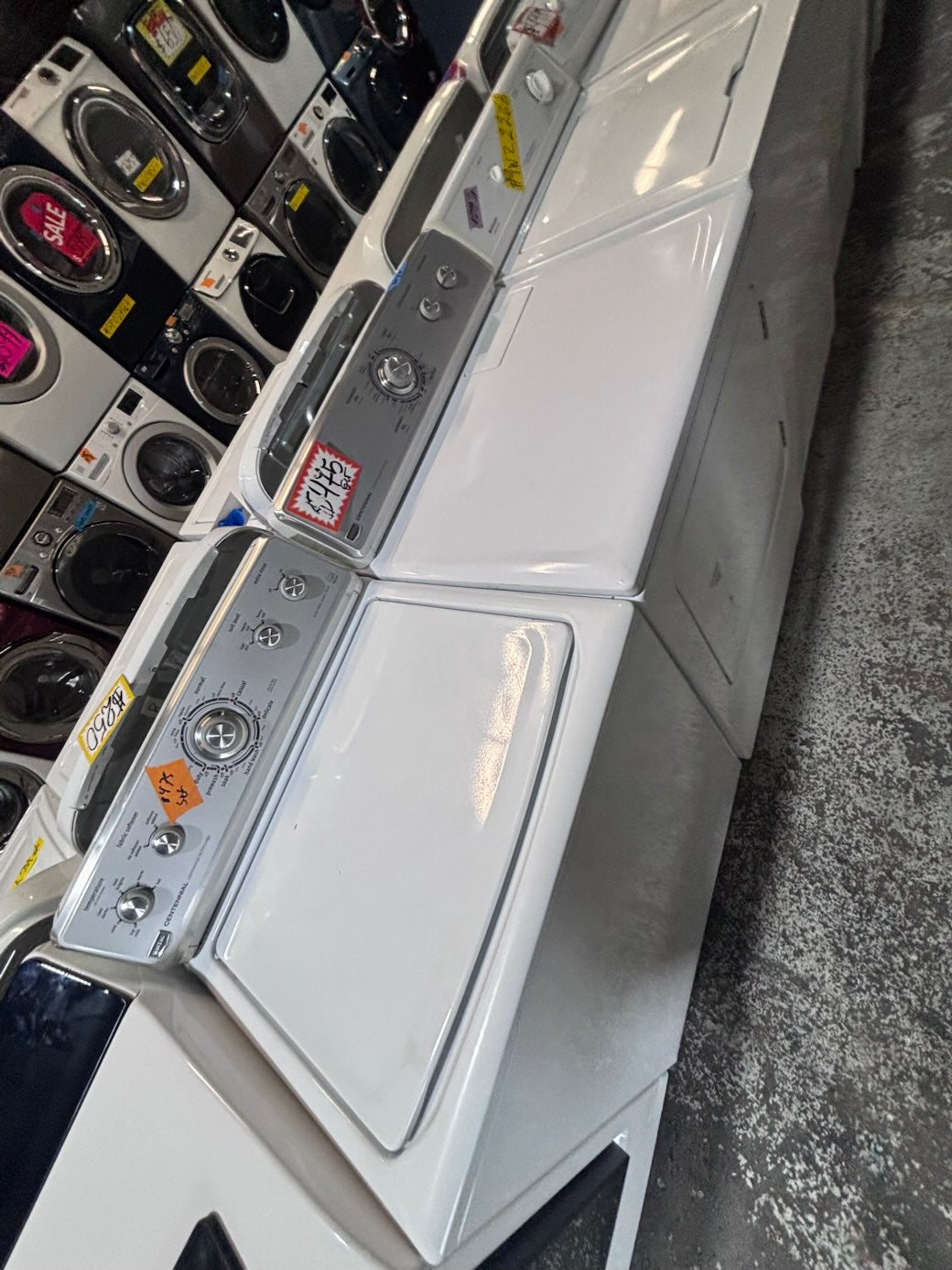 } }Maytag top load washer with agitator & electric dryer 220v  set   top load side by side working 💯  with warranty top load side by side #SK511YB