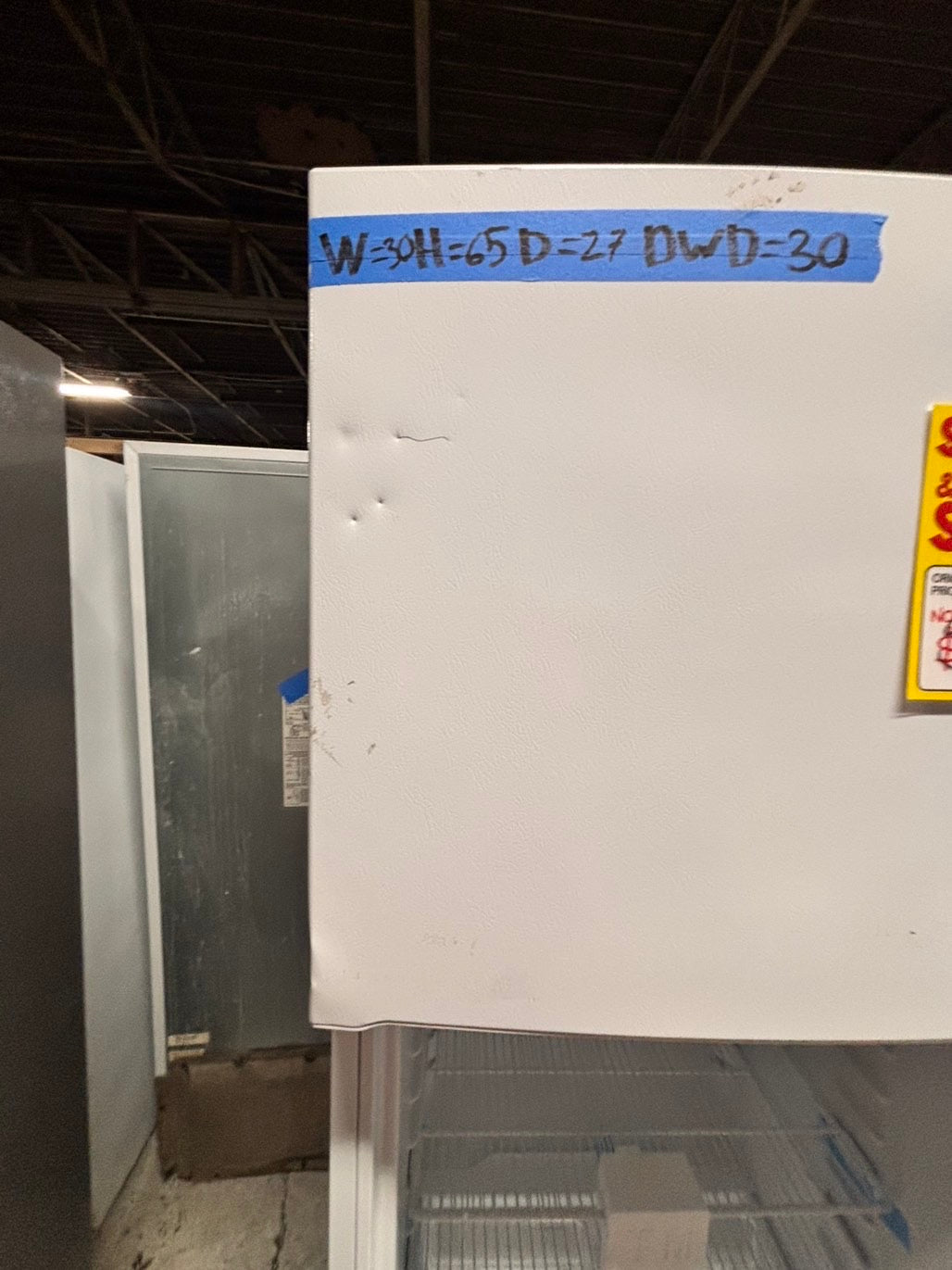 >Open box 📦 New S/d -Frigidaire
30” in. Top Freezer Refrigerator in white color  #RFW55B