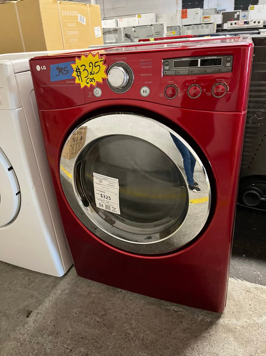LG  front load stackable GAS dryer in red  27" #ED423GB