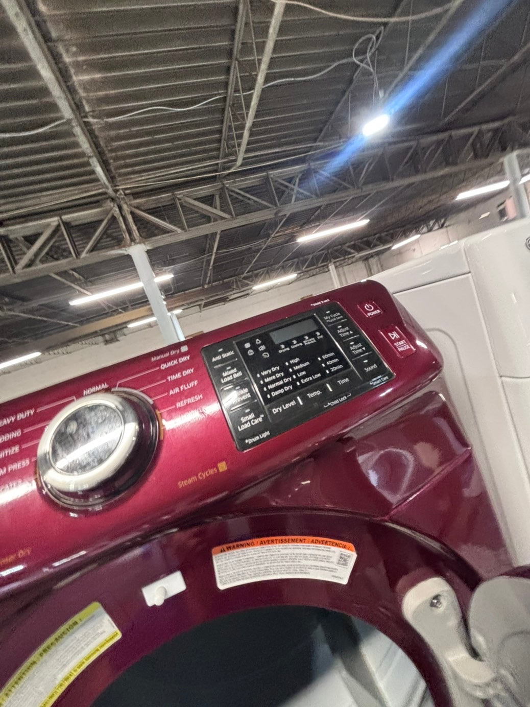 >*July 4th sale🇺🇸Samsung steam ENERGY STAR washer 4.5 cu ft & dryer 7.5 cu ft set electric steam 220v front load stackable or side by side - sensor dry ,burgundy color #BGC4Q1SET