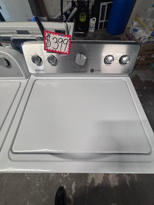 >maytag Top load washing machine large capacity w agitator Drum stainless steel 27" used-Refurbished #ASD5BL