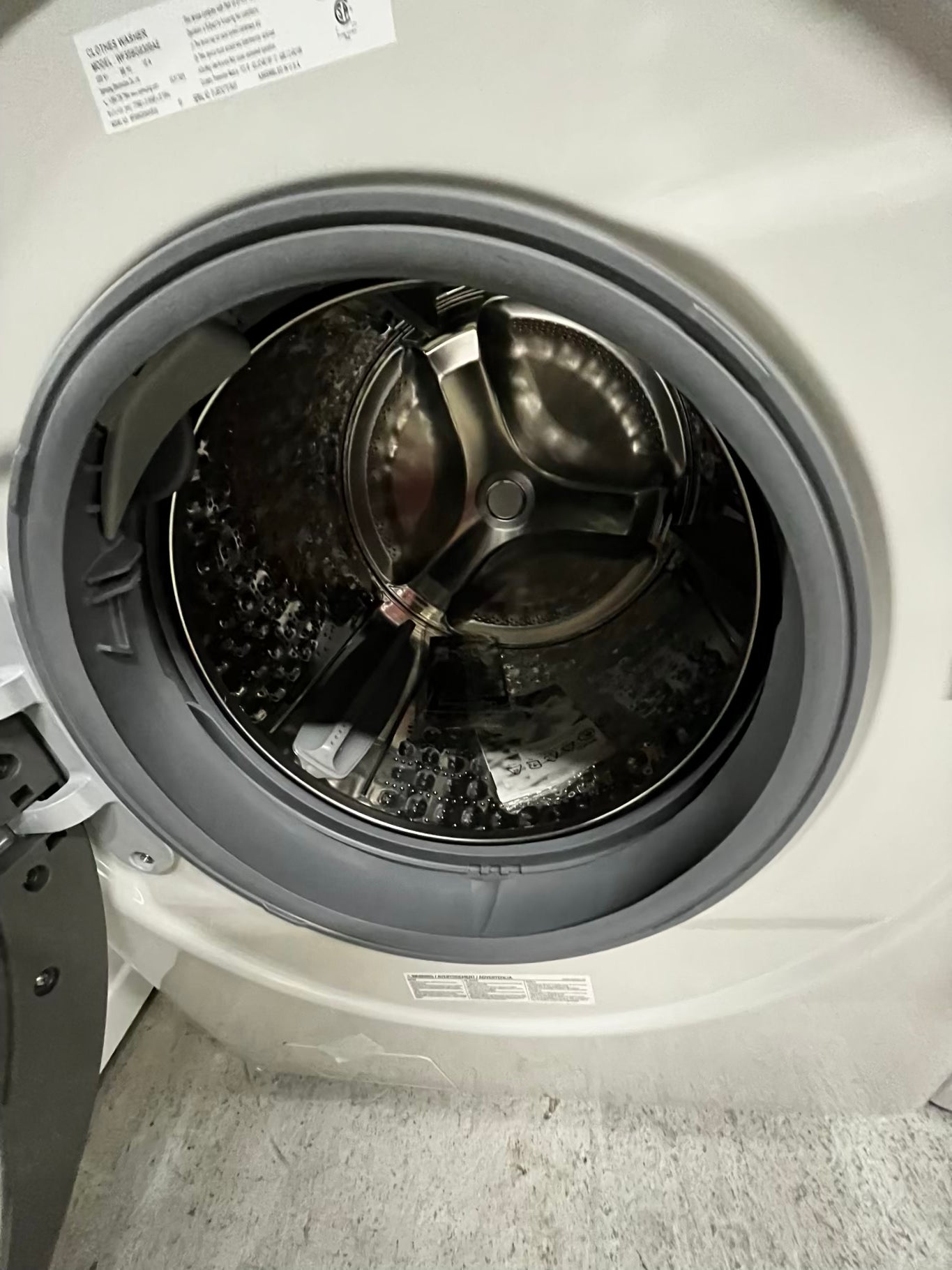 -Open Box 📦 Scratch & Dent Samsung 5 cu. ft. Extra Large Capacity Smart Front Load Washer in Ivory White with Super Speed Wash and Steam | stock number #WM315TB