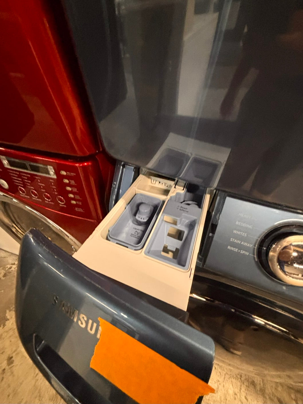 }}SALE🔥🎈samsung washer & dryer set electric 220v front load stackable or side by side working 💯  with warranty - sensor dry in sky blue   #F2SKP7SET