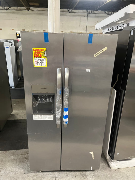 🎉Special 🎉Open Box 📦 | scratch & dent Frigidaire
36.1 in. 22.3 cu. ft. Counter Depth Side-by-Side Refrigerator in Stainless Steel with iced maker & water dispenser #FGAM23CBB