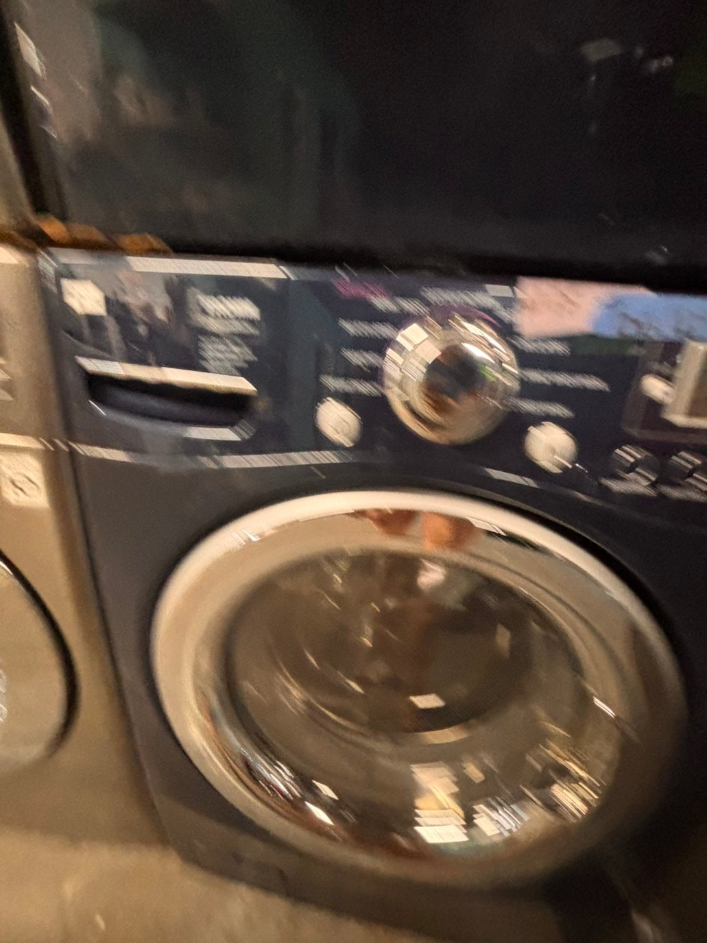 >* special🎉LG washer & dryer set electric 220v front load stackable or side by side - sensor dry in navy blue used,refurbished #WQB5SET