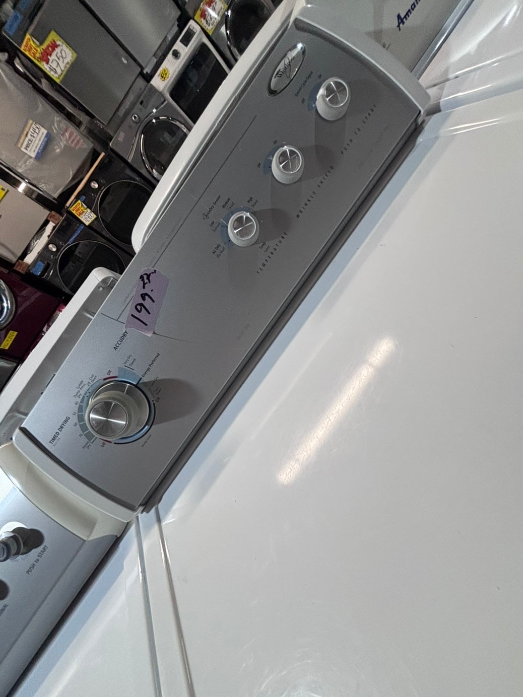 >*whirlpool side x side extra large capacity electric 220v dryer   27” used -Refurbished #WED55B