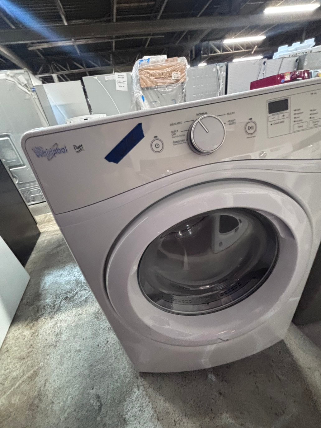 >*whirlpool sensor Dry front load stackable electric 220v dryer in white  color used-refurbished 27" #DWEY16B