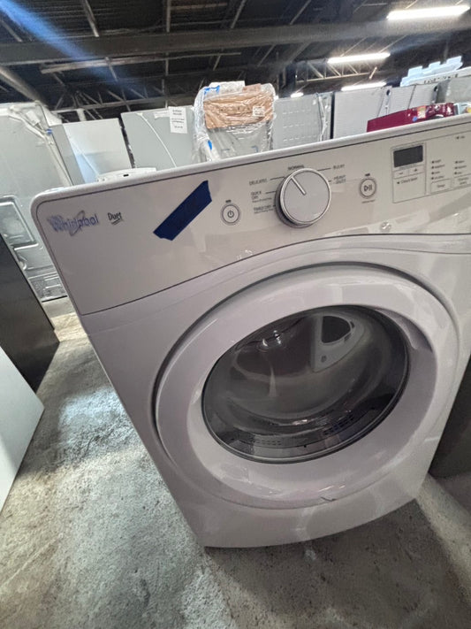 >*whirlpool sensor Dry front load stackable electric 220v dryer in white  color used-refurbished 27" #DWEY16B
