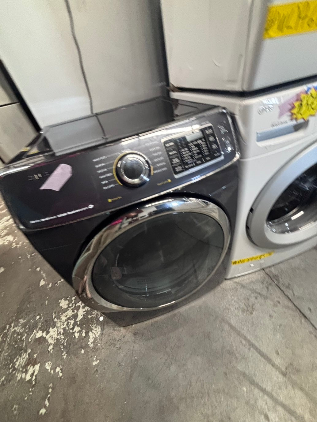 >*july 4th sale 🔥samsung steam sensor Dry front load stackable electric 220v dryer in dark gray color used-refurbished 27" #DEAQ1NB