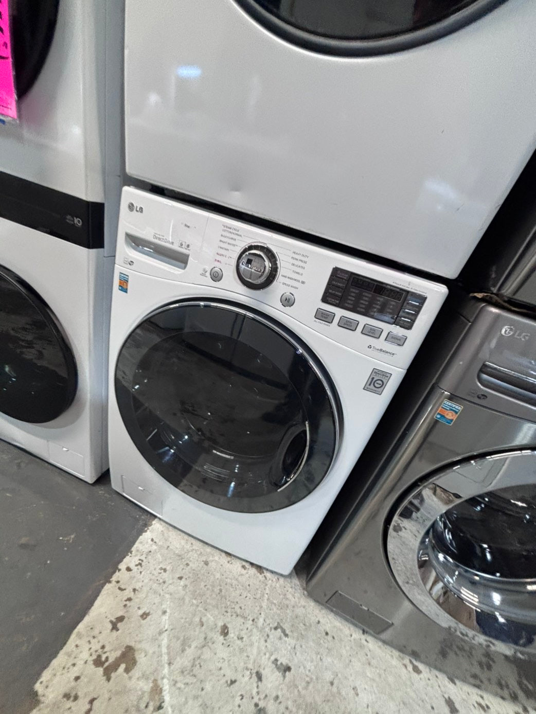 >*early July 4th special 🇺🇸LG washer & dryer set electric 220v front load stackable or side by side - sensor dry in white color #WWS2BSET