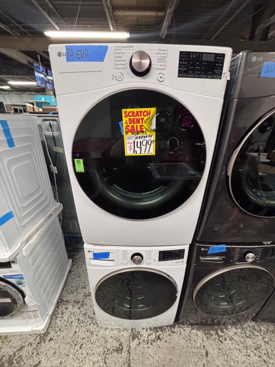 >>Open Box 📦 Scratch & Dent 4.5 cu. ft. Ultra Large Capacity Front Load Washer - White
 & 7.4 cu. ft. Large Capacity Front Load Electric Dryer - White Set / stock number #WD787CB
