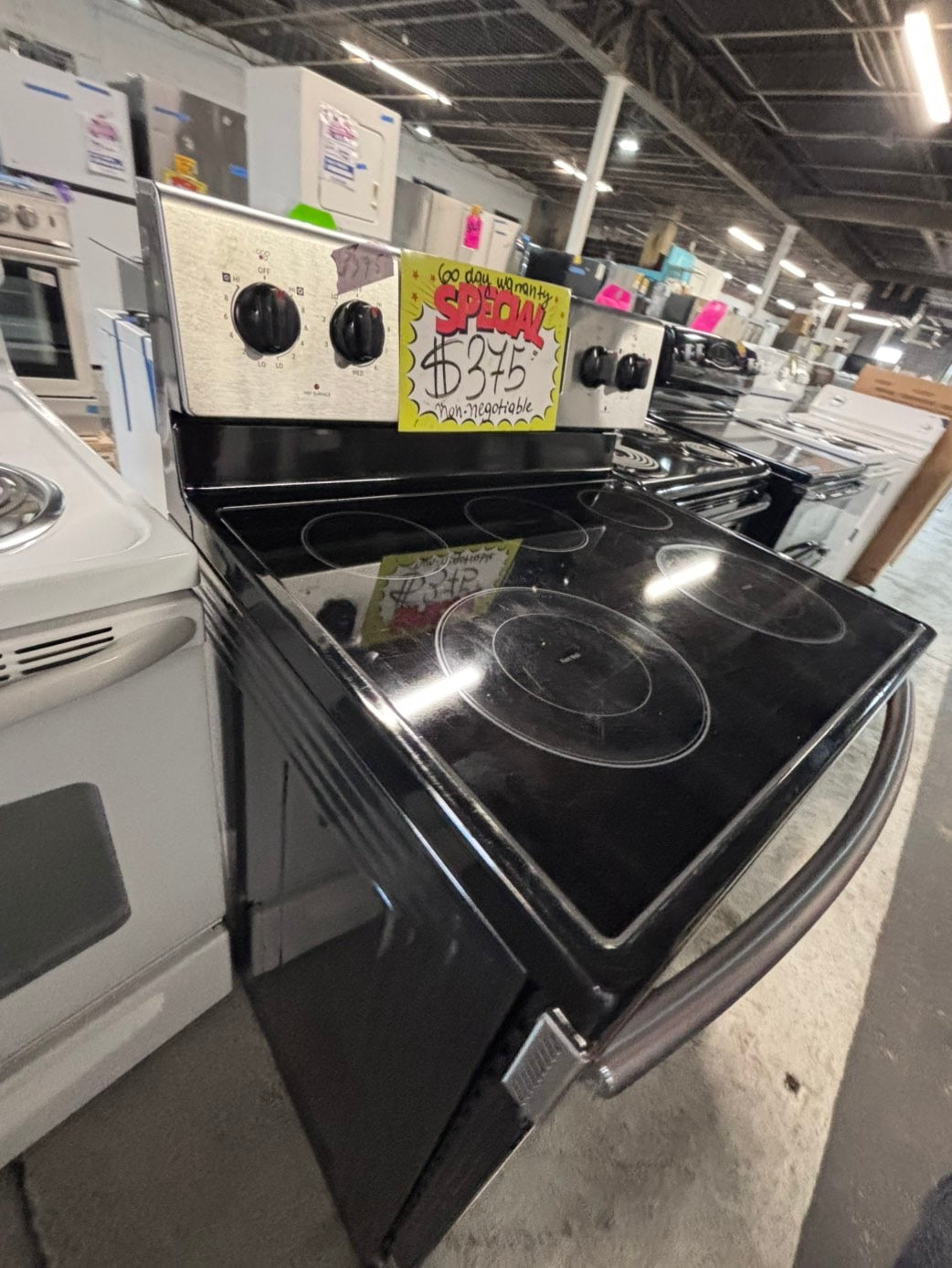 >*special🔥samsung electric 220v glass top range bake Broil roast stainless steel 30" Refurbished #SS5S42B
