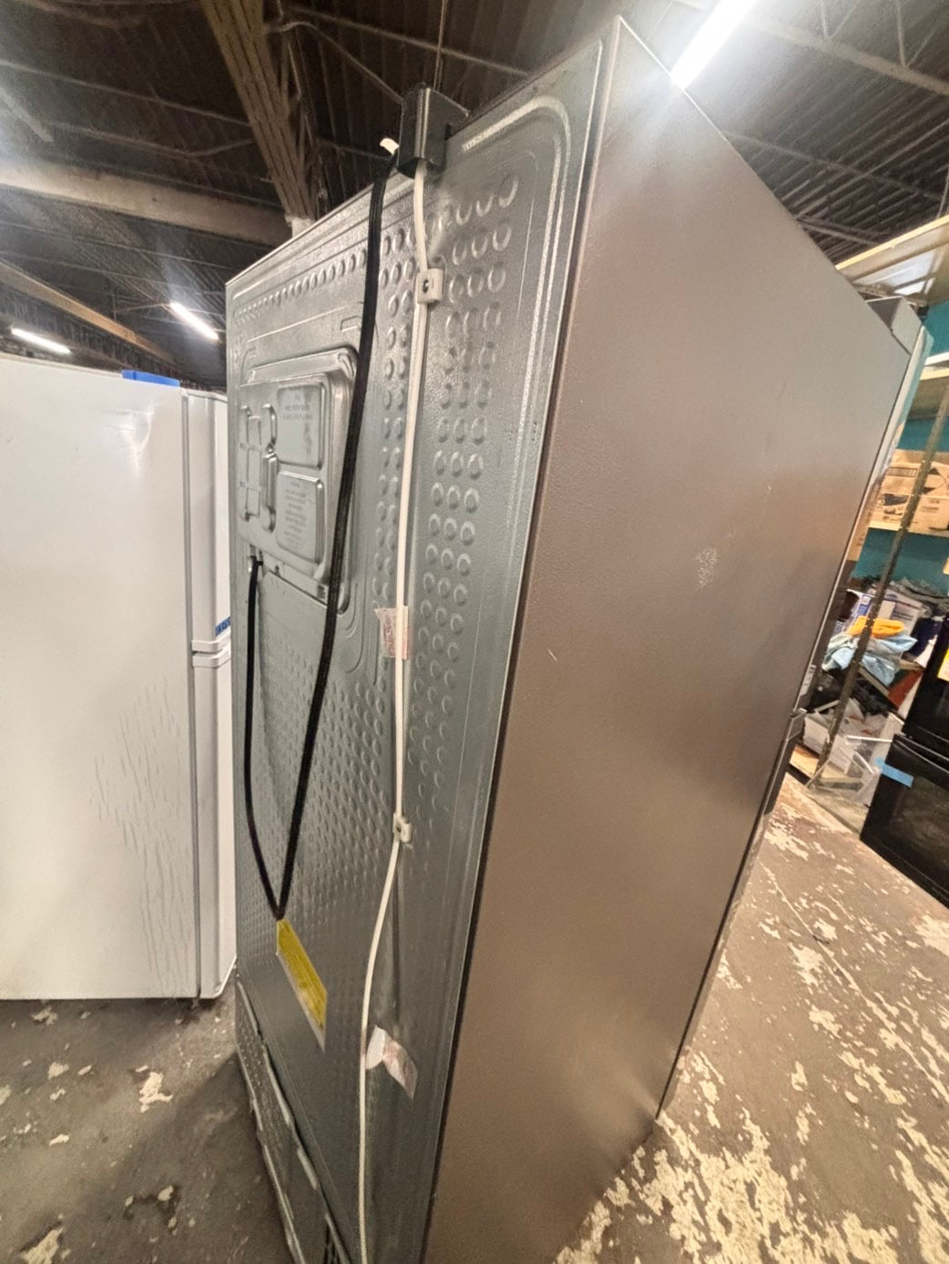 >29” samsung top freezer fridge stainless steel with ice maker inside used-refurbished #TRF8BL