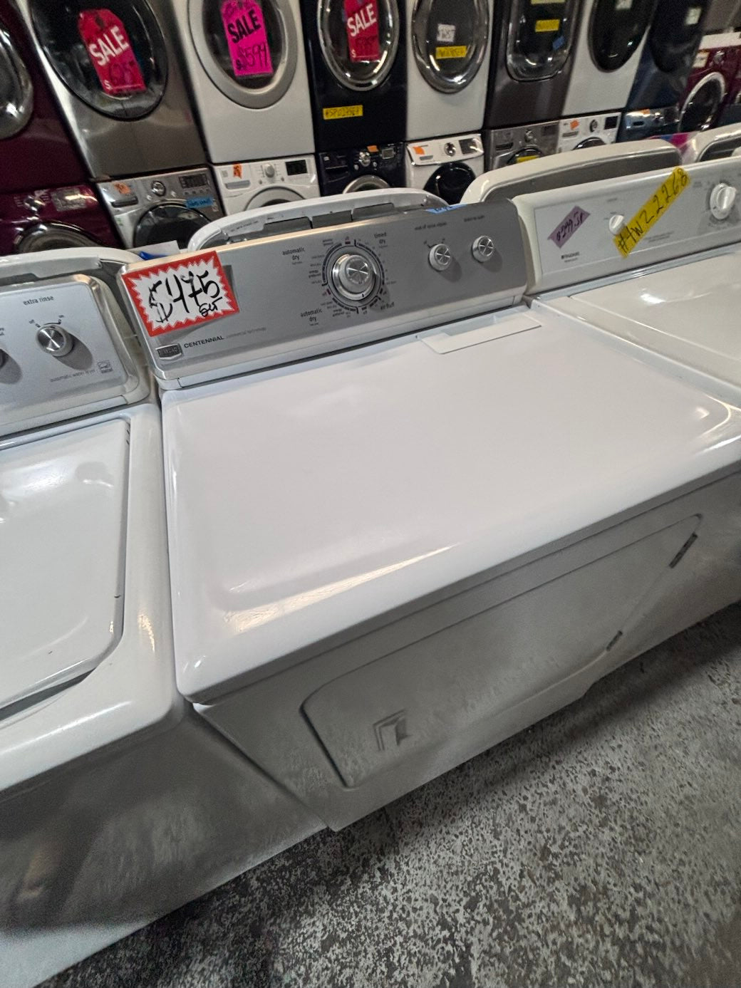 } }Maytag top load washer with agitator & electric dryer 220v  set   top load side by side working 💯  with warranty top load side by side #SK511YB