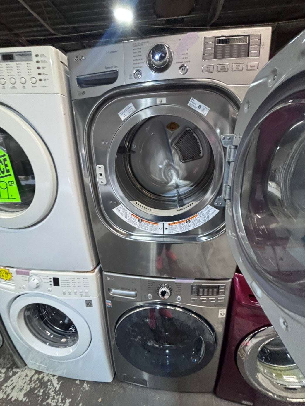 >* July 4th special 🇺🇸LG washer & dryer mix & match steam  set electric 220v front load stackable or side by side - sensor dry in gray  #WED89SET
