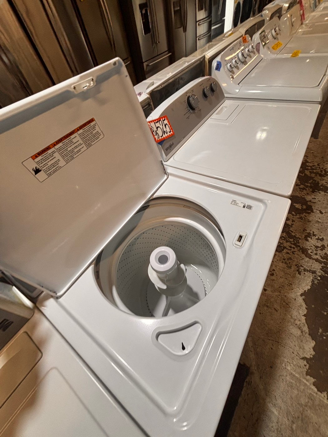 >*/whirlpool top load washer  & electric dryer 220v  set top load side by side #TS54TYB