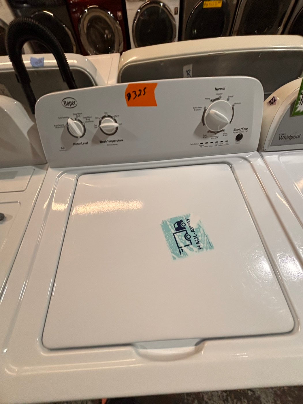 >*Roper Top load washing machine w agitator 27" in good condition,used like new -Refurbished #WTPR3B
