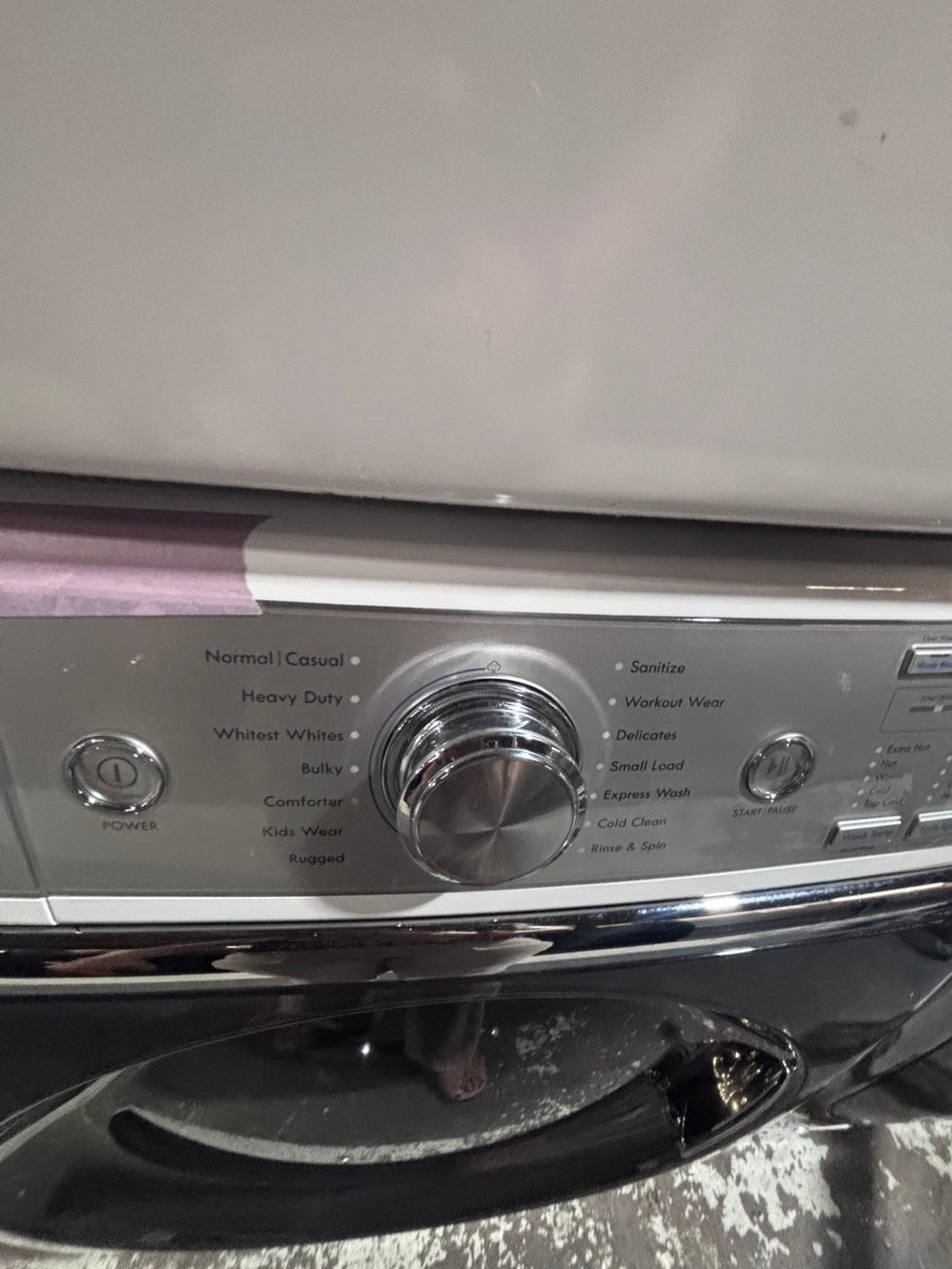 >*special🔥used great condition 29”refurbished kenmore washer & dryer set white color ,electric front load jumbo size stackable or side by side stainless steel drum 29" #WKM5S9B