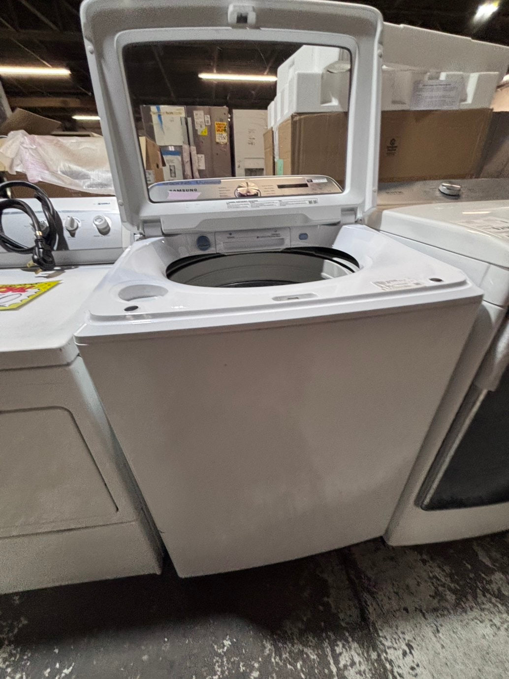 >*samsung extra  Large capacity white color Top load washer Drum stainless steel used,refurbished #SAK4YB