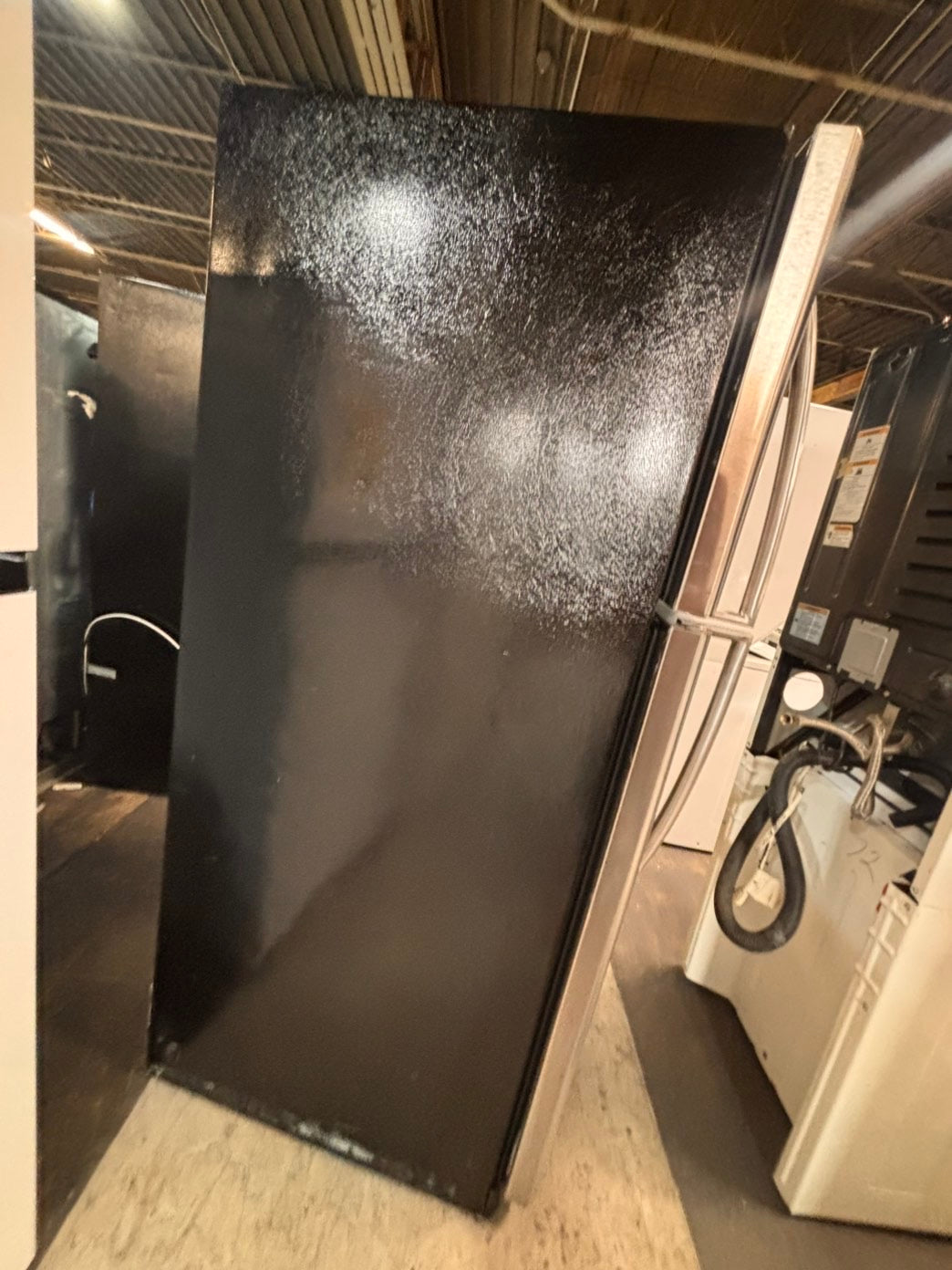 >*frigidaire  top freezer refrigerator stainless steel used-refurbished 30"x 681/2h #RF21RB