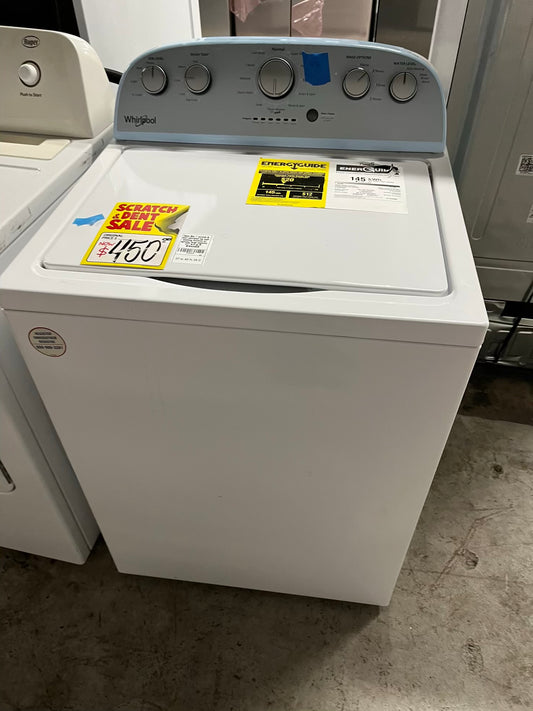 - Open Box | scratch & dent whirlpool top load washing machine w/ agitator large capacity 27" 4.0 cutt #W668CB