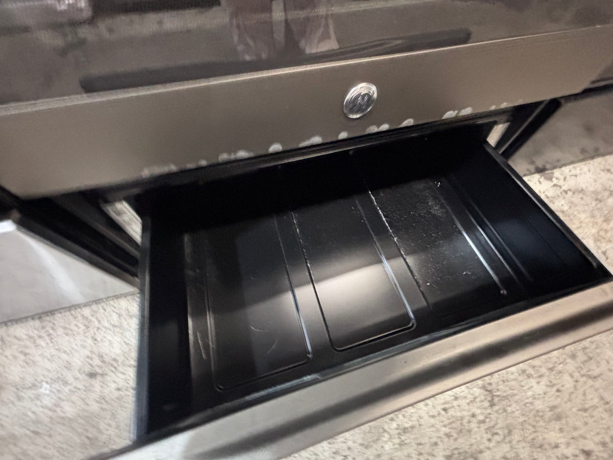} GE slate color electric 220v glass top range 5 burners bake Broil roast self clean  30" working 💯 with warranty ,used-Refurbished #GELZX21B