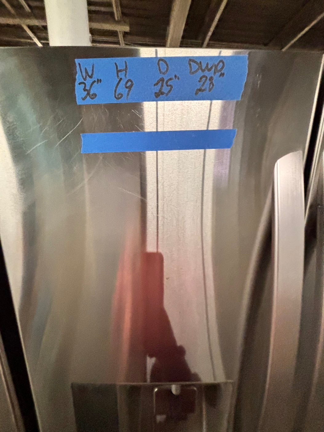 >sale🔥LG  French door Refrigerator counter depth stainless steel w/ ice water dispenser great condition 36" used-refurbished #KVAW24B